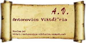 Antonovics Viktória névjegykártya