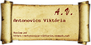 Antonovics Viktória névjegykártya