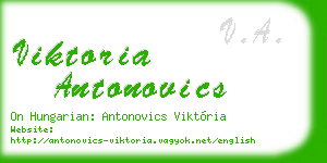 viktoria antonovics business card